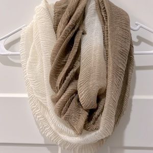 Cream, gold, tan scarf